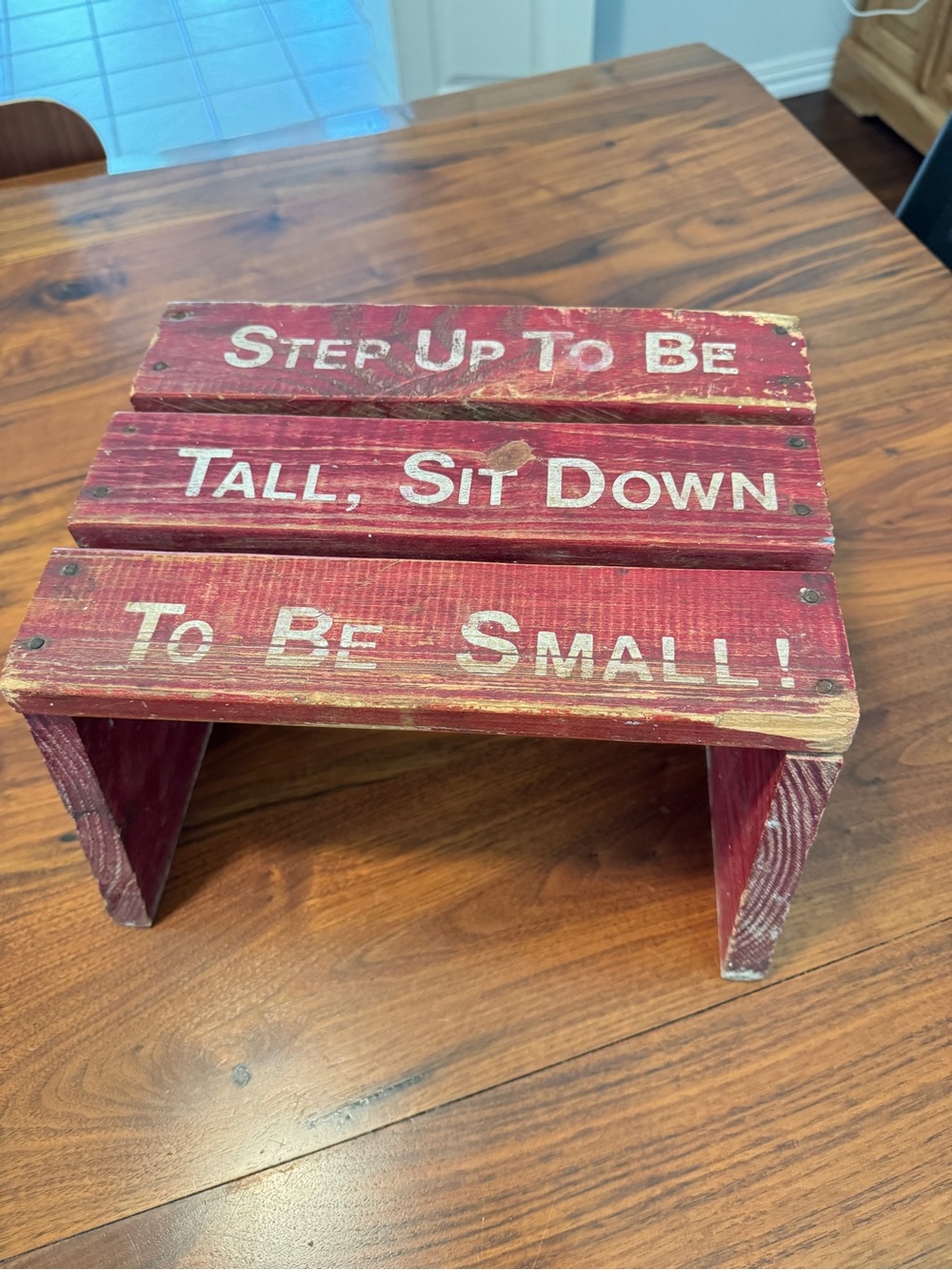Vintage 70s 80s Kids Child's Step Stool Wood Mid Century Bathroom Kitchen Step